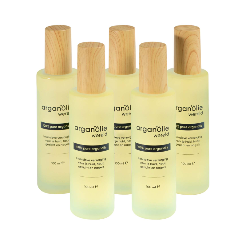 Voordeelpakket 100% pure arganolie XL (5 x 100ml)